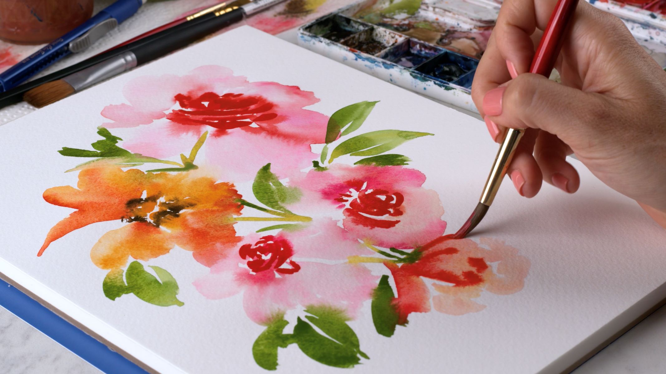 Painting Stunning Spring Flowers In Watercolor